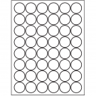 1.25" x 1.25"  Sheet Label
