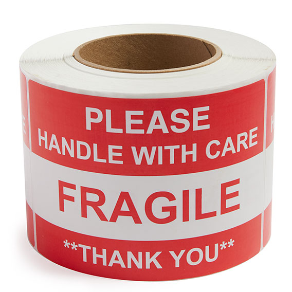 Fragile Handle With Care - Preprinted Labels