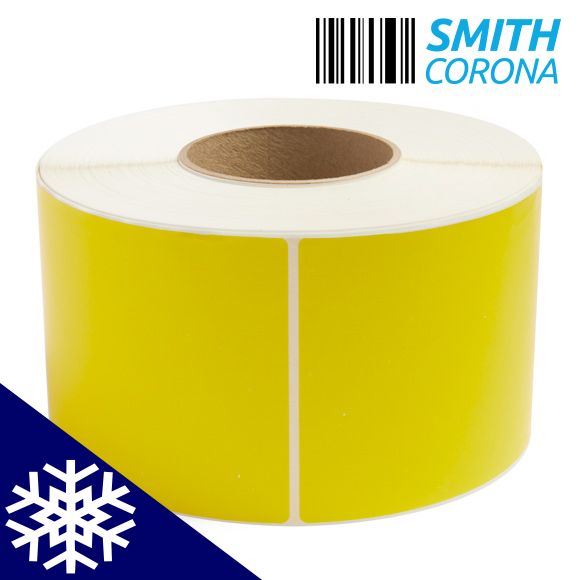 4x6 Yellow Freezer Grade Direct Thermal Labels 3" Core