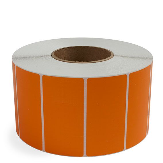 4x2 Orange Thermal Transfer Labels 3" Core Lowest Prices Online