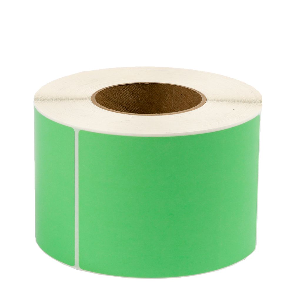 4x6 Fluorescent Green - Thermal Transfer Labels - 3" Core