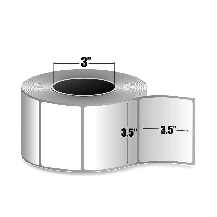 3.5x3.5 Thermal Transfer Labels - 3