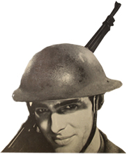 Vintage print of an American world war 2 soldier