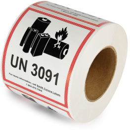 a UN 3091 battery label