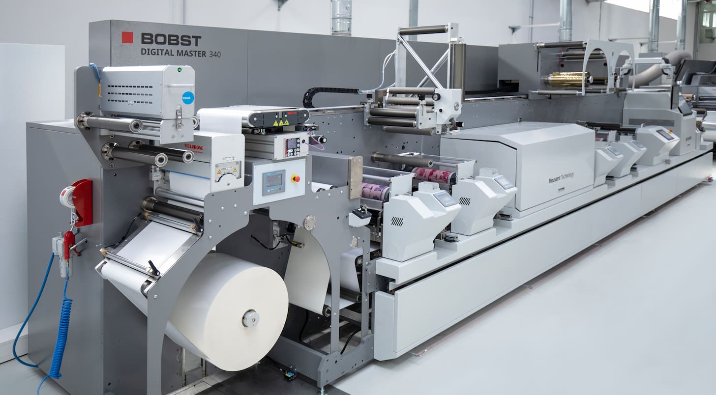 a Bobst Digital Master Printing Press