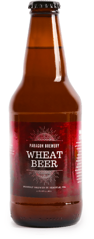 labeled bottle of wheat beer