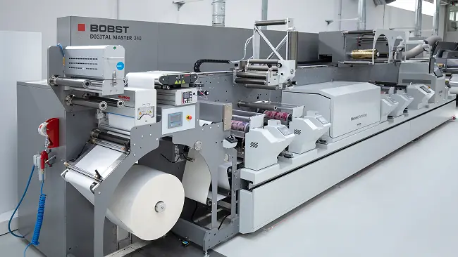 a Bobst digital master 340 on a factory floor