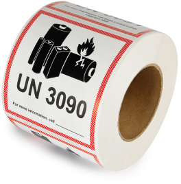 a UN 3090 battery label