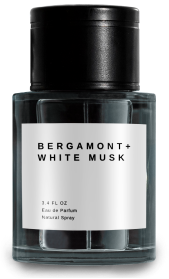 a bottle of bergamont eau de parfum