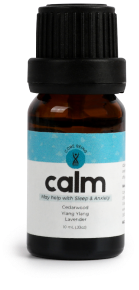 a bottle of calming oil