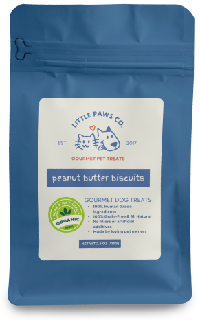 labeled packet of dog treats