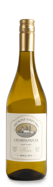 labeled bottle of chardonnay