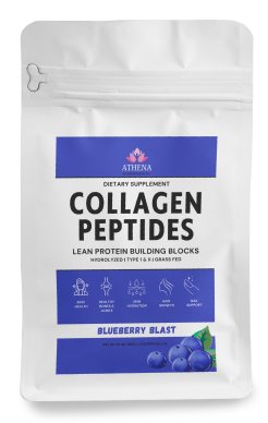 labeled packet of collagen peptides