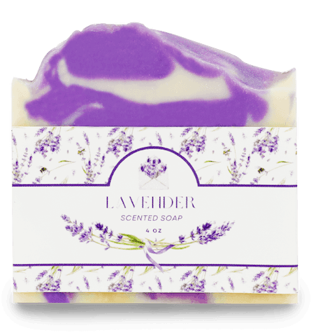 a bar of lavender scented soap