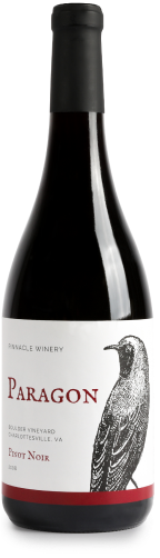 labeled bottle of pinot noir