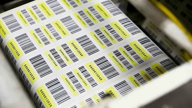 a sheet of lpn labels being printed