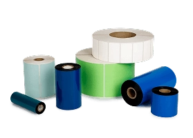 a pile of different thermal transfer labels