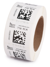 a roll of data matrix labels
