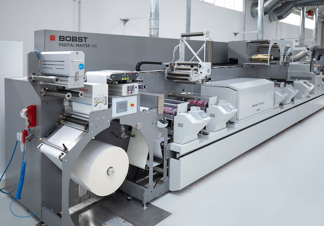 a Bobst Digital Master Printing Press