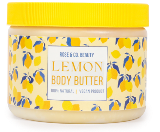 a tub of lemon body butter