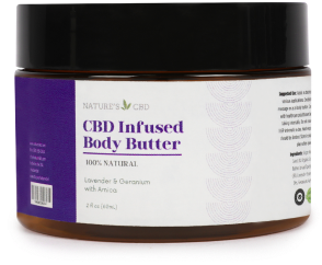 a tub of CBD body butter