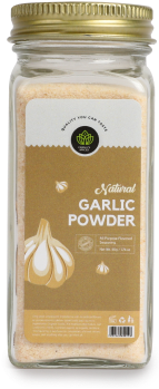 labeled jar of garlic powder