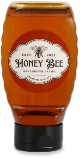 a squeeze bottle of honey