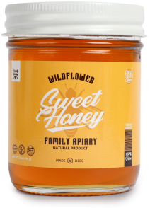 labeled jar of honey