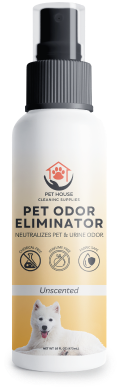 labeled bottle of pet odor eliminator