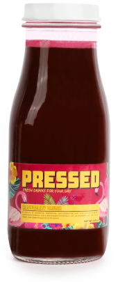 a bottle of raspberry juice