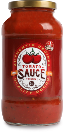 labeled jar of tomato sauce