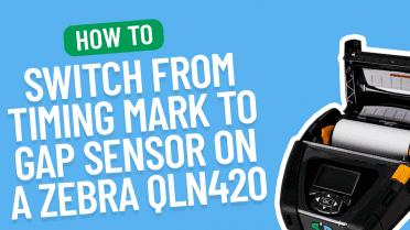 How to switch from timing mark to gap sensor on a Zebra QLN420
