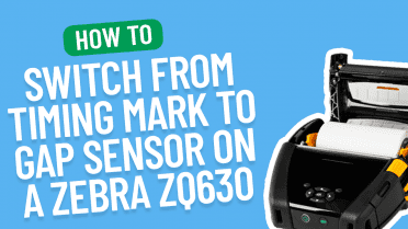 How to switch from timing mark to gap sensor on a Zebra ZQ630