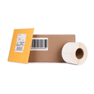 a 4x6 thermal transfer label on an envelope in a mailbox