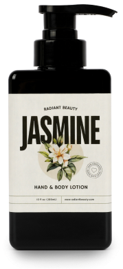 a bottle jasmine scented lotion