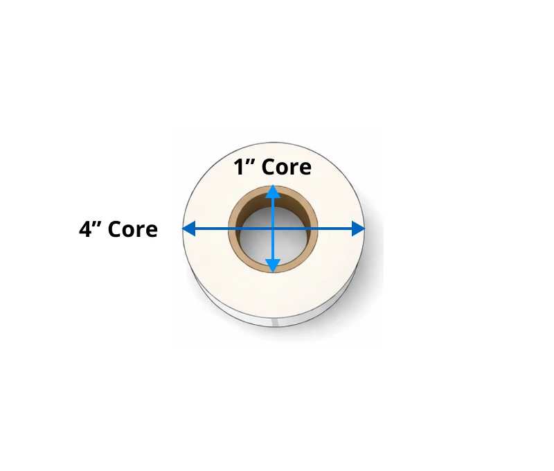 a roll with a 5743" core and 5748" diameter