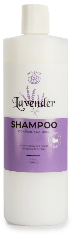 a bottle of lavender scented shampoo