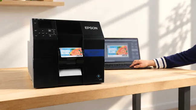 Epson C31CH76A9961 ColorWorks CW-C6000P 4" Color Inkjet Label Printer - With Peeler, Matte Ink