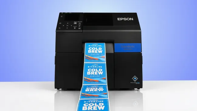 Epson C31CH76A9991 ColorWorks CW-C6000A 4" Color Inkjet Label Printer - Auto Cutter, Gloss Ink