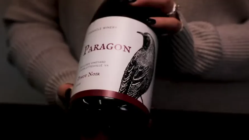 A custom label on a wine bottle